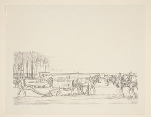 Pflügen des Landes von William Rothenstein