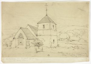 Eastdam Kirche bei Eastbourn Sussex von William Roxby Beverley