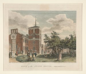 Rückseite des State House, Philadelphia von William Russell Birch