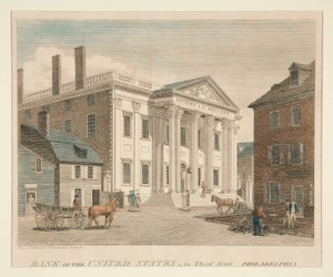 Bank der Vereinigten Staaten, in der Third Street Philadelphia von William Russell Birch