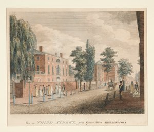 Ansicht in der Third Street, von der Spruce Street Philadelphia von William Russell Birch
