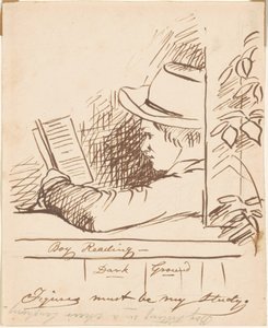 Lesender Junge von William Sidney Mount