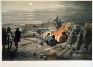 Eine ruhige Nacht in den Batterien, 1855 von William Crimea Simpson