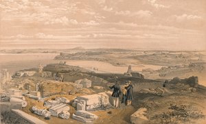 Sebastopol vom alten Chersones und der alten Kirche von St. Vladimir, 1856. Künstler: William Simpson, E Walker