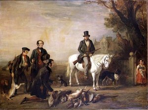 Das Ende des Tages: William Scrope auf einem weißen Pony