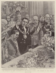 Das Bankett für Lord Kitchener im Mansion House, der Toast auf den Sirdar