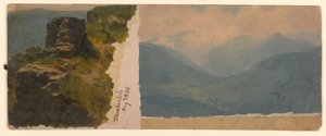 Studie einer Landschaft, Drachenfels, Deutschland