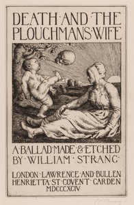 Der Tod und die Frau des Pflügers, 1892 von William Strang