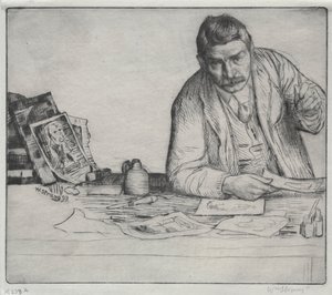 Selbstporträt - "Der Radierer" von William Strang