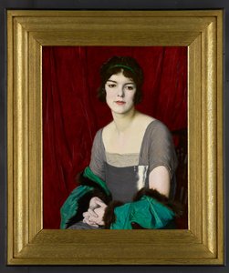 Der grüne Mantel, Porträt der Schauspielerin Miss Barbara Horder, 1918