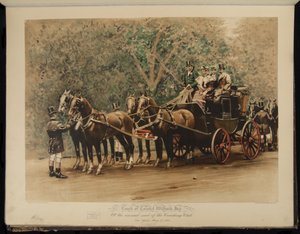 Kutsche von Colonel William Jay - Beim jährlichen Treffen des Coaching Clubs - New York, 27. Mai von William Sullivant Vanderbilt Allen
