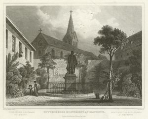 Gutenbergs Denkmal in Mainz von William Tombleson