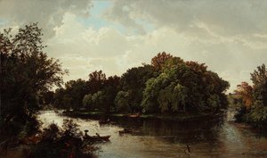 Seelandschaft, Bootfahren 1861