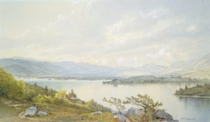 Squam Lake und die Sandwich Mountains von William Trost Richards