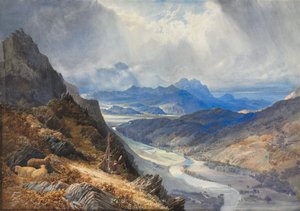 Ein Blick von Moel Cynwich: Blick über das Tal von Afon Mawddach und in Richtung Cader Idris