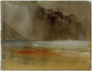 Gewaltige Gewitterwolke über Meer und Sand