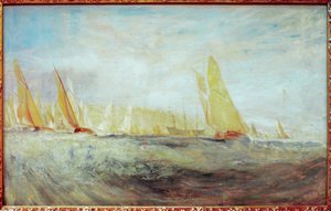 Skizze für East Cowes Castle: Die Regatta gegen den Wind von Joseph Mallord William Turner