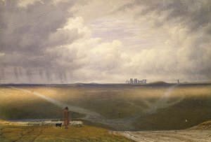 Stonehenge - Ein regnerischer Tag von Joseph Mallord William Turner