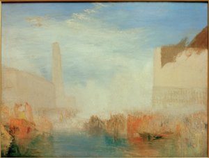 Venedig: Die Piazetta mit der Zeremonie der Hochzeit des Dogen von Joseph Mallord William Turner