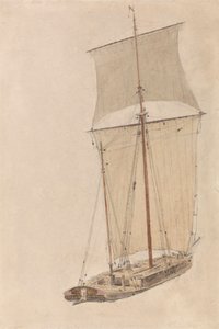 Das Segelschiff "Friend" bei Upton-on-Severn von William Turner of Oxford