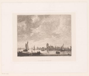 Ansicht der Merwede vor Dordrecht von William Unger
