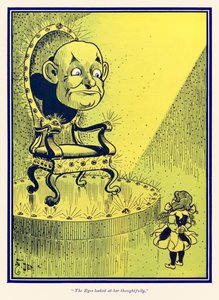 „Die Augen sahen sie nachdenklich an.“ aus „Der Zauberer von Oz“ von L. Frank Baum von William Wallace Denslow