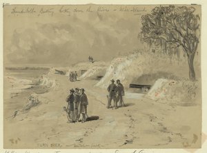 Thunderbolt-Batterie, Blick flussabwärts von William Waud