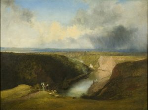 Blick auf die Avon-Schlucht vom Observatory Hill, um 1830 von William West