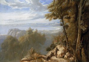 Ansicht von Port Bowen (Australien), August 1802, während der Expedition von Matthew Flinders (1774-1814) auf der Investigator zwischen 1801 und 1803