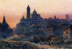Segovia bei Sonnenuntergang