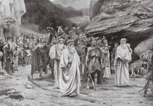 Das Begräbnis eines britischen Häuptlings (Lithografie) von William Wiehe Collins