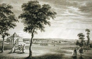 Foots-Cray Place in Kent, der Sitz von Bourchier Cleeve Esq. (1715-60) (Gravur) von William Woollett