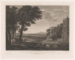 Landschaft mit dem Vater von Psyche, der für den Tempel des Apollo opfert