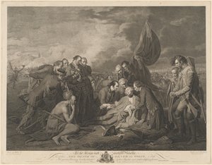 Der Tod von General Wolfe von William Woollett after Benjamin West