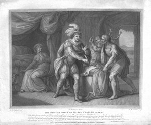 Der Ursprung der Hornmesse, abgehalten in Charlton in Kent, ca. 1803