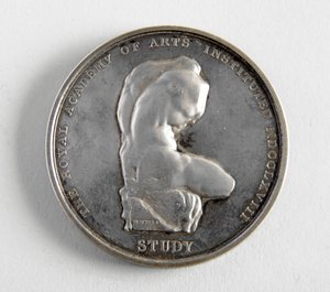 R.A. Medaille verliehen an George Frampton 10.12.1884 für das beste Modell einer Figur von William Wyon