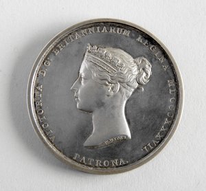 R.A.-Medaille, verliehen an George Frampton am 10.12.1884 für das beste Modell einer Figur (Metall)