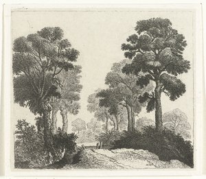 Landschaft mit Bäumen entlang eines Pfades von William Young Ottley