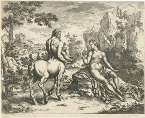 Ocyrhoë sagt das Schicksal von Chiron und Asclepius voraus