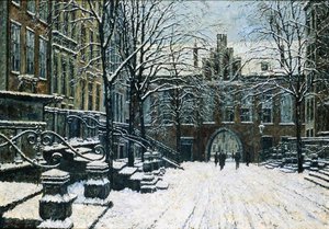 Mariacka-Straße, Danzig im Winter von Willibald Werner