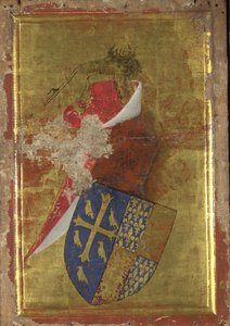 Das Wappen von Richard II. von England, Außentafel des Wilton-Diptychons, zwischen 1395 und 1399 von Wilton Master