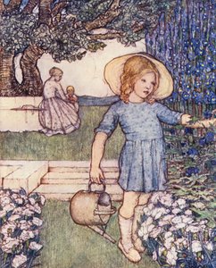 Kinderbuch der Gartenarbeit: Rittersporn und Nelken