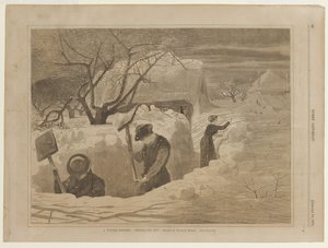 Ein Wintermorgen beim Schneeschaufeln von Winslow Homer