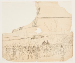 Eine Infanteriekolonne auf dem Marsch von Winslow Homer