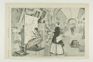 Kunststudenten und Kopisten in der Louvre-Galerie, Paris von Winslow Homer