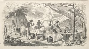 Camp-Meeting-Skizzen: Kochen von Winslow Homer