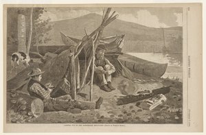 Camping in den Adirondack-Bergen von Winslow Homer