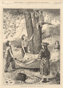 Kastaniensammeln, aus Every Saturday, 29. Oktober 1870