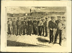 Besatzung der Dampfsloop der Vereinigten Staaten "Colorado", eingeschifft in Boston, Juni 1861