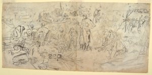 Zeichnung, Ein Armeelager, 1862